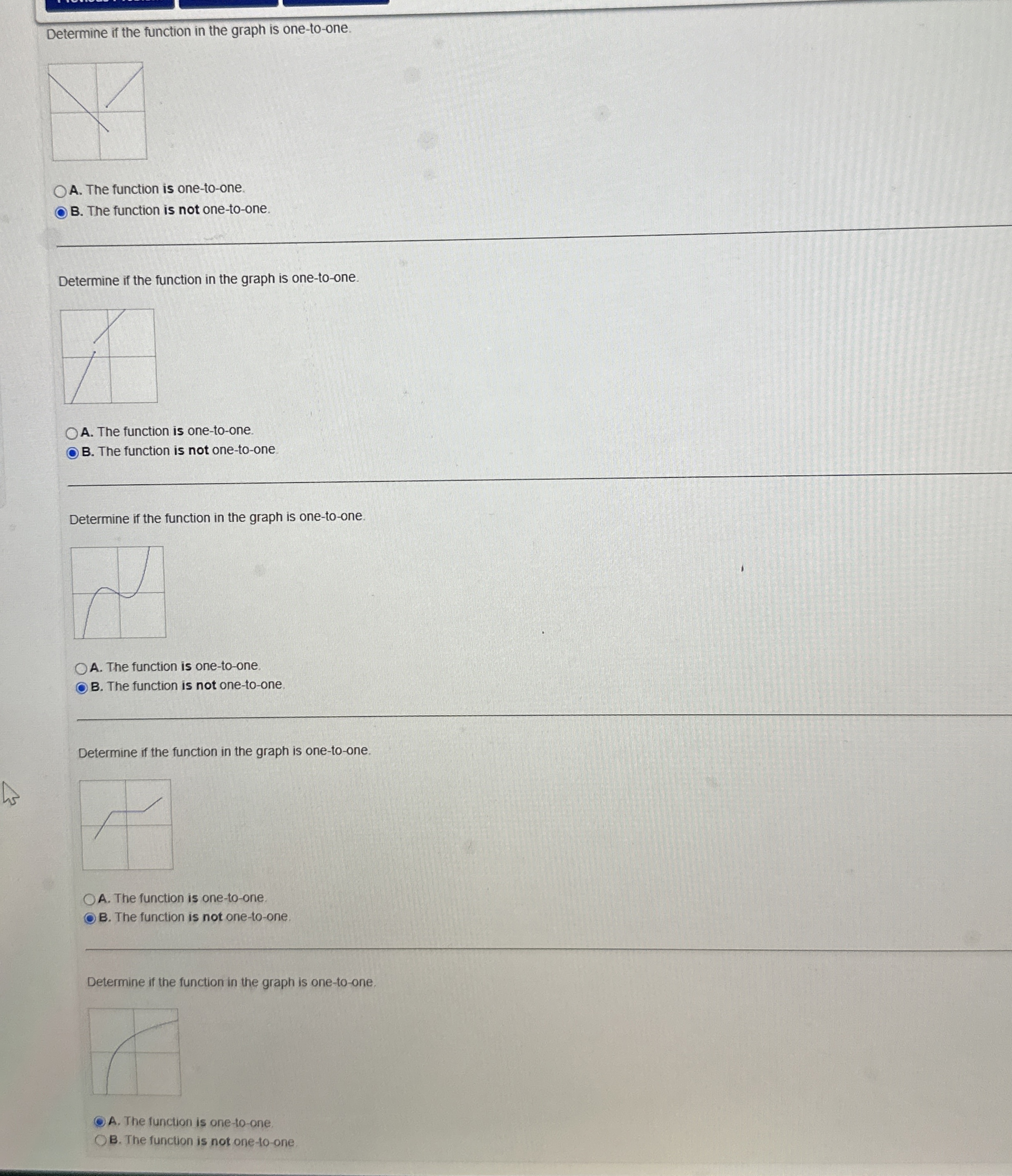 Solved Determine if the function in the graph is | Chegg.com