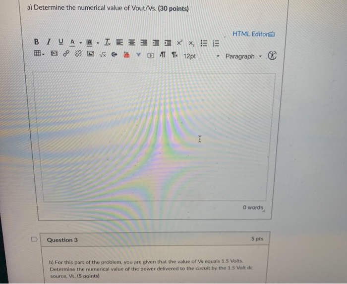 Solved Problem One: Consider the circuit shown below. (40 | Chegg.com