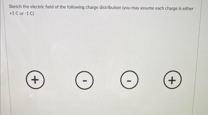 Solved Sketch the electric field of the following charge | Chegg.com