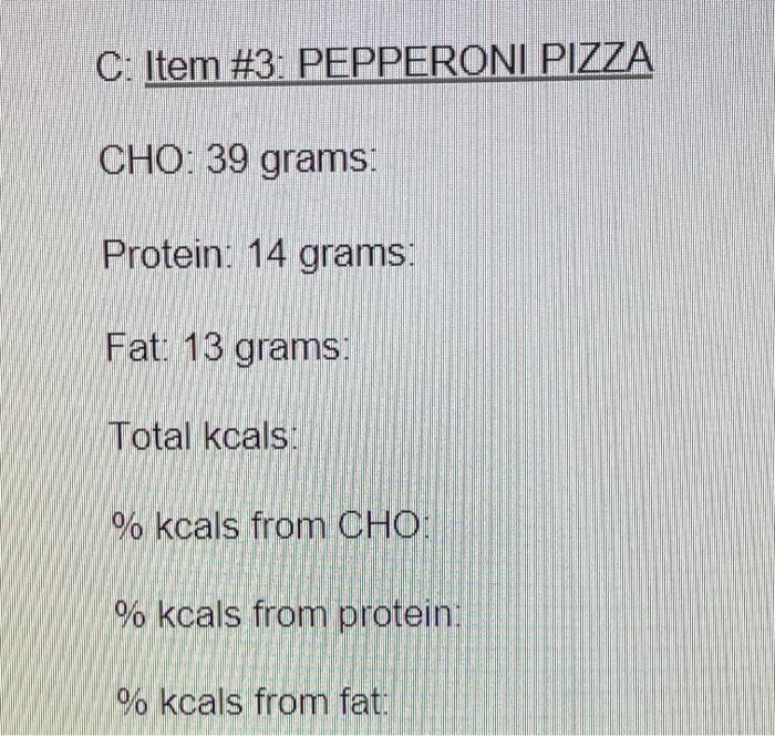 Solved Name 1. Calculate the of kcals and percentage of