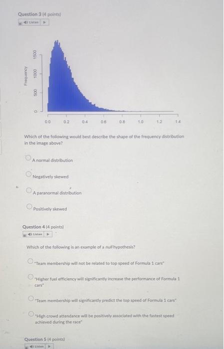 Solved Which of the following would best describe the shape | Chegg.com
