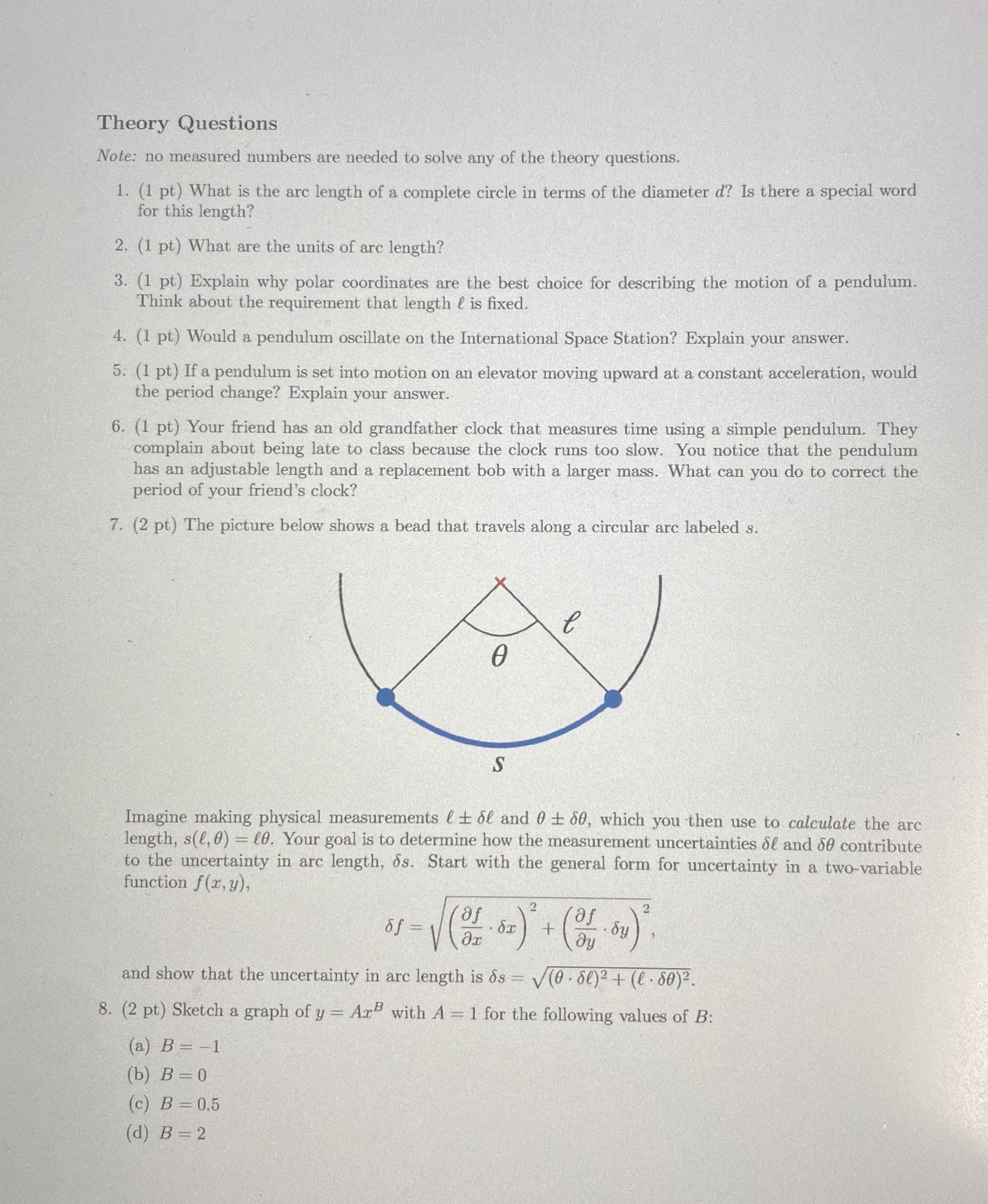 Solved Theory QuestionsNote: no measured numbers are needed | Chegg.com