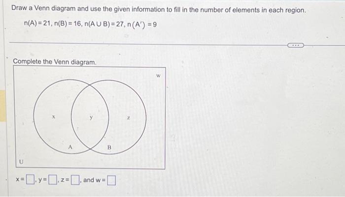 Solved Draw A Venn Diagram And Use The Given Information To | Chegg.com