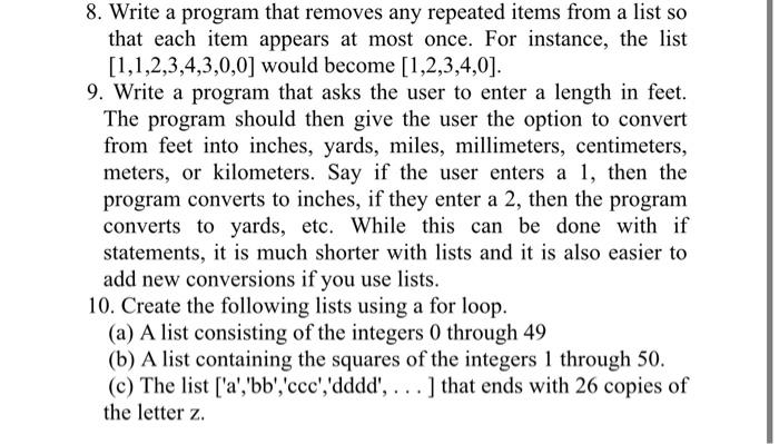 Solved Answer all question. 10 points each. For each | Chegg.com