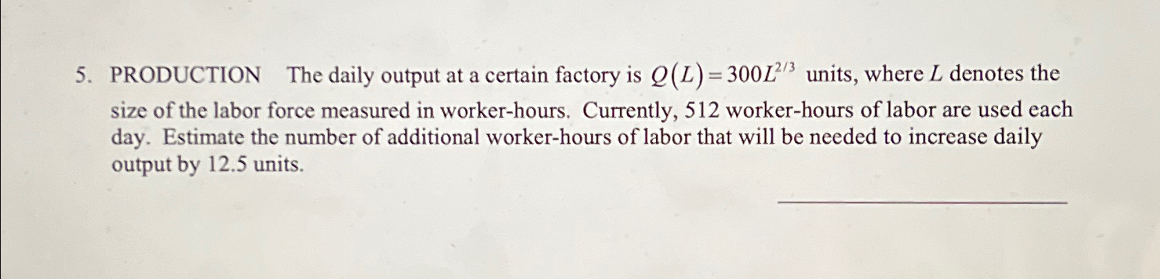 Solved PRODUCTION The daily output at a certain factory is | Chegg.com