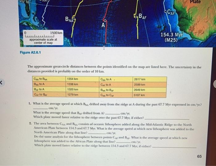 Solved B The map in Fig. A2.3.1 shows the distribution of a | Chegg.com