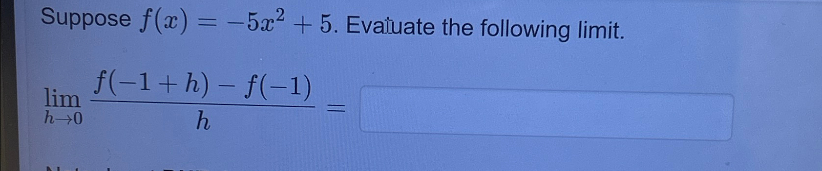 Solved Suppose F X 5x2 5 ﻿evaluate The Following