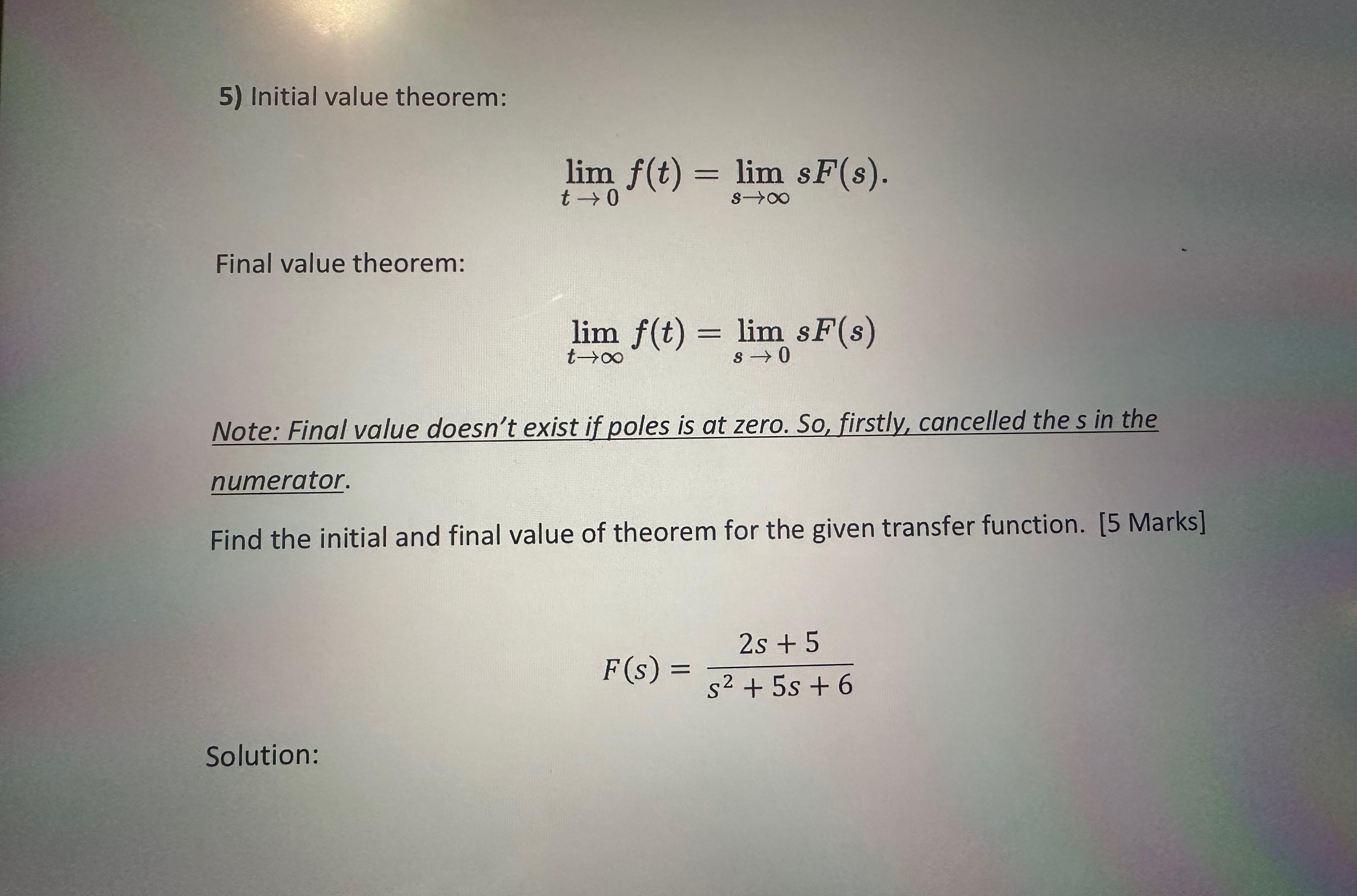 Solved Initial value | Chegg.com