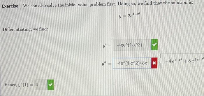 Solved Exercise. We can also solve the initial value problem | Chegg.com
