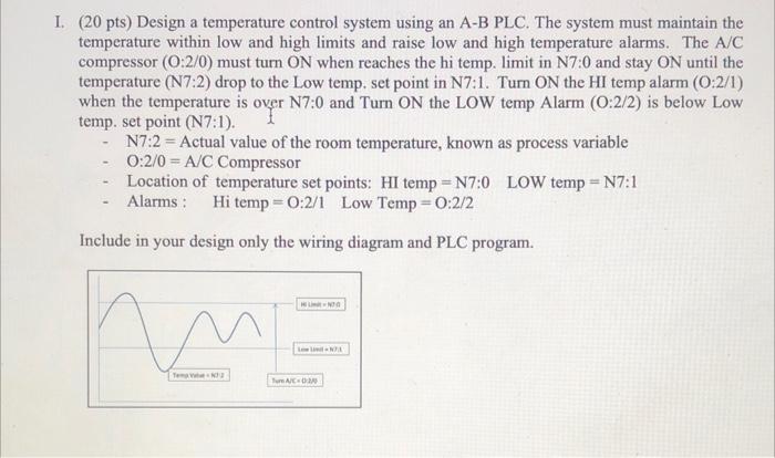 Solved I. (20 pts) Design a temperature control system using | Chegg.com