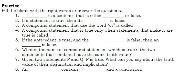 Solved Practice Fill the blank with the right words or | Chegg.com