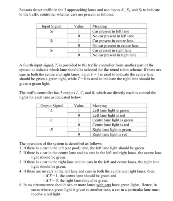 Solved 2. Specification of a Traffic Control System A | Chegg.com