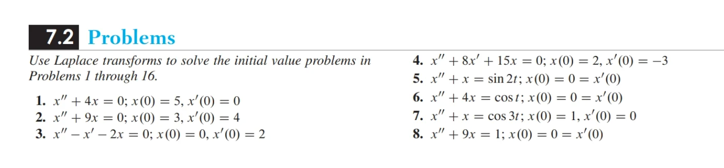Solved Use Laplace transforms to solve the initial value | Chegg.com