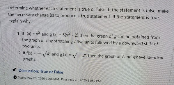 Solved Determine Whether Each Statement Is True Or False. If | Chegg.com