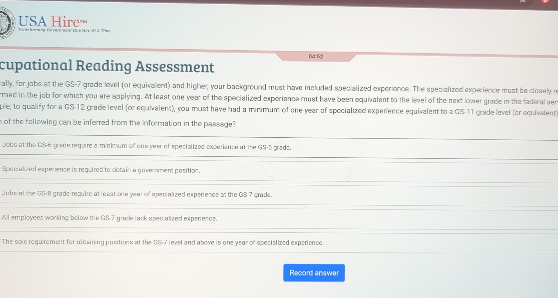 Solved USA Hire ?smTransforming Government One Hire At A