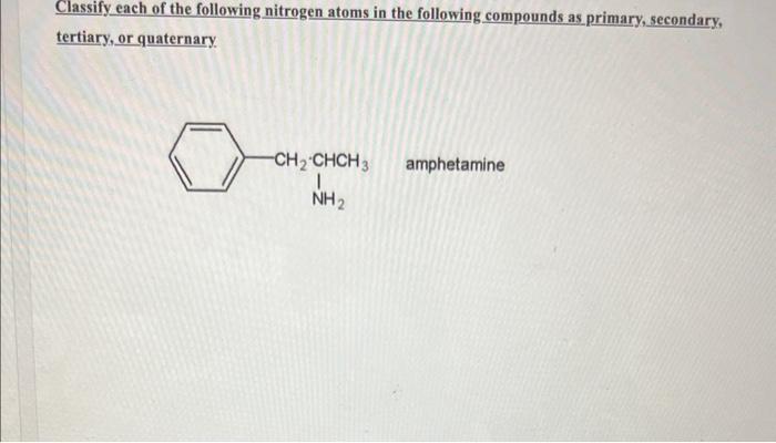Solved Classify each of the following nitrogen atoms in the | Chegg.com