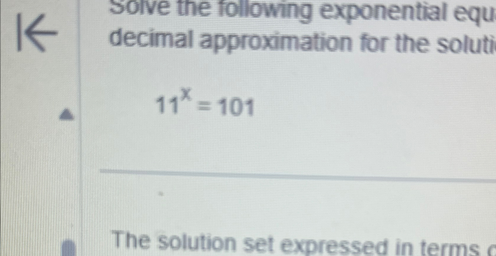 Solved Solve the following exponential equ decimal | Chegg.com