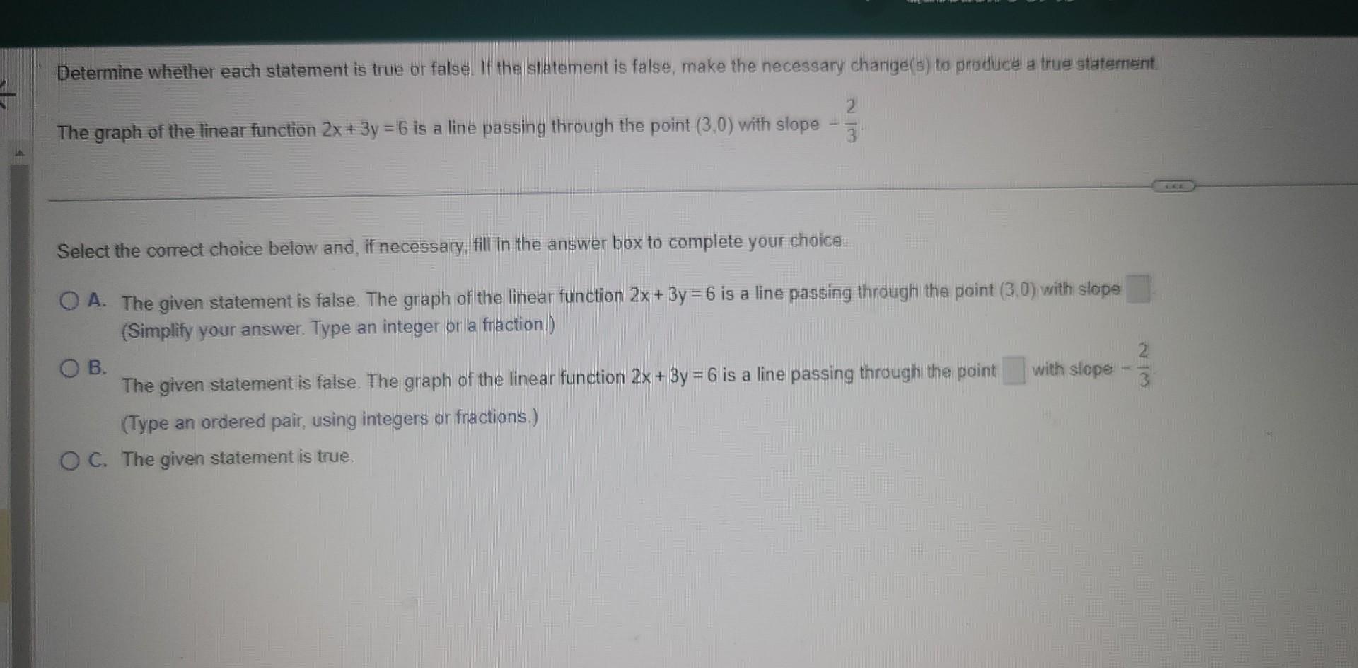 Solved Determine whether each statement is true or false. If | Chegg.com