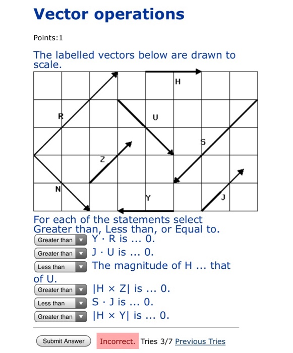 Solved Vector operations Points: 1 The labelled vectors | Chegg.com