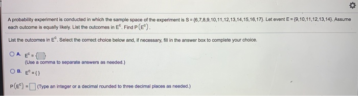 Solved A probability experiment is conducted in which the | Chegg.com