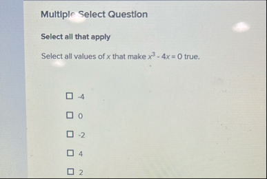 Solved Multiple Select QuestionSelect all that applySelect | Chegg.com