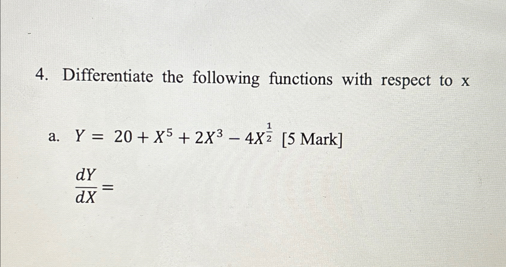 Solved Differentiate the following functions with respect to | Chegg.com