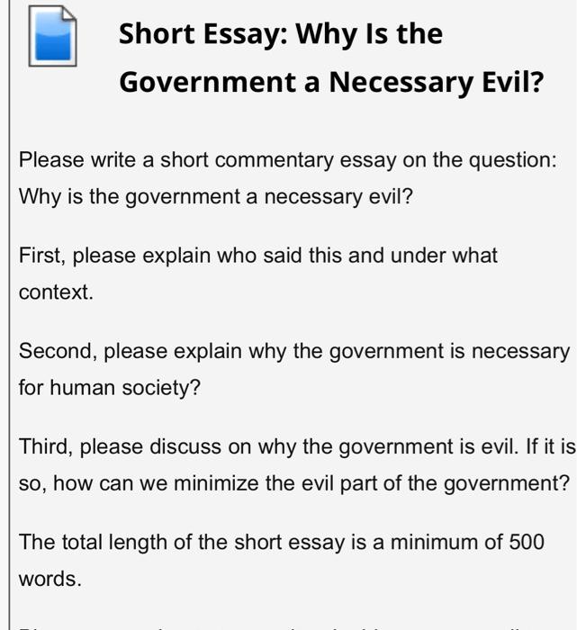 evil essay