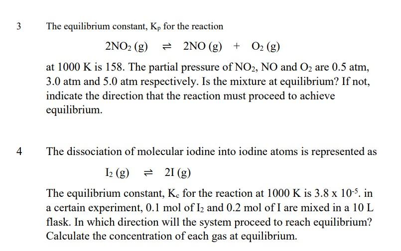 solved-3-3-the-equilibrium-constant-kp-for-the-reaction-chegg