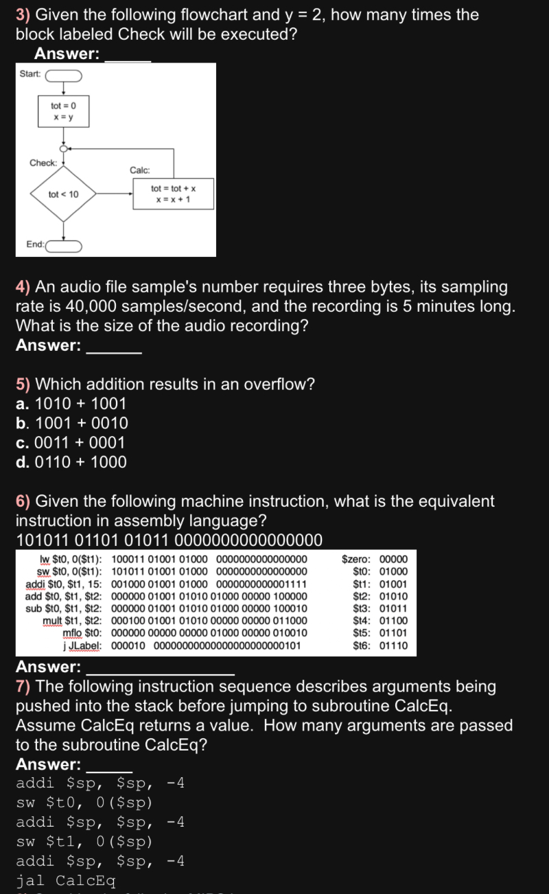 Solved Given the following flowchart and y=2, ﻿how many | Chegg.com