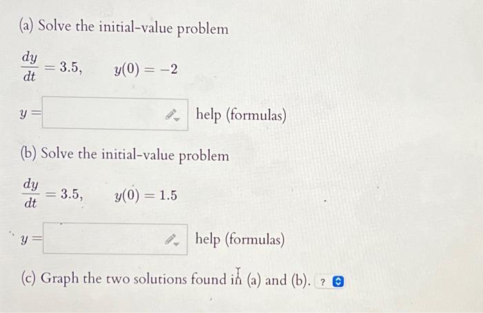 Solved (a) Solve the initial-value problem | Chegg.com