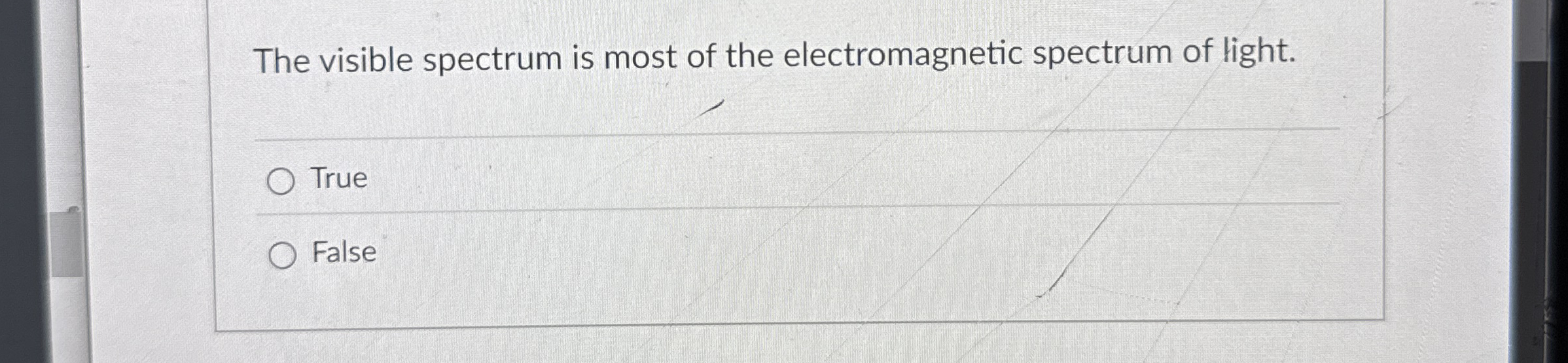 Solved The visible spectrum is most of the