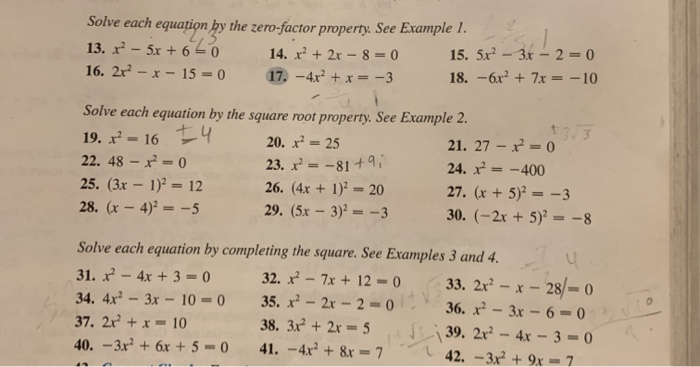 Solve Each Equation By The Zero Factor Property See Chegg Com