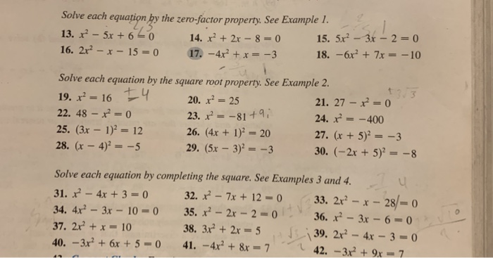 Solved Solve Each Equation By The Zero Factor Property See Chegg Com