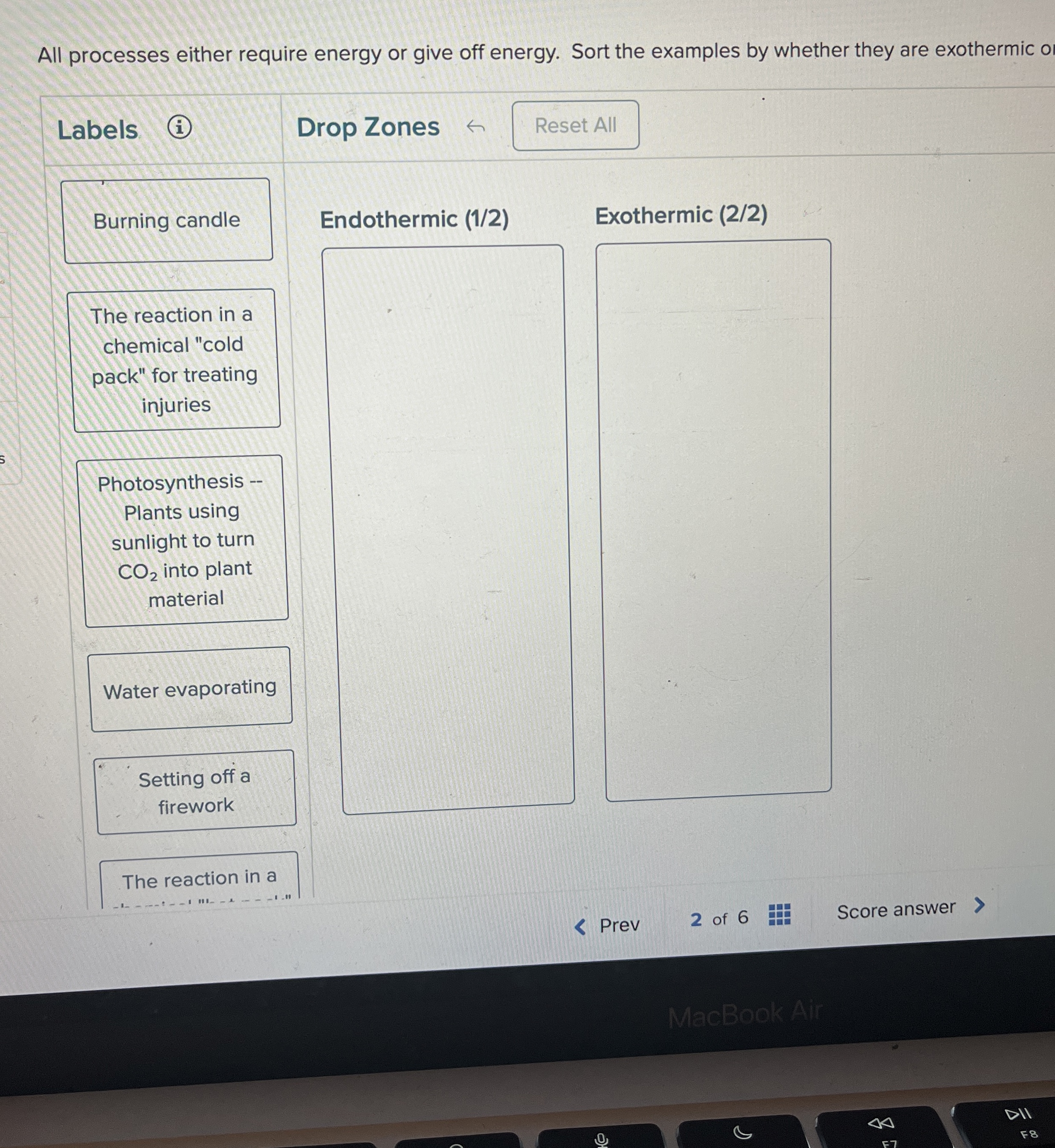 Solved All processes either require energy or give off