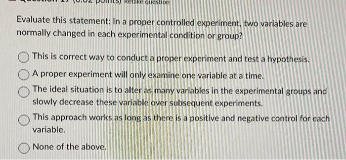 experiment two variables