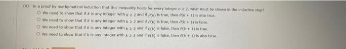 Solved For each positive integer n, let P(n) be the | Chegg.com