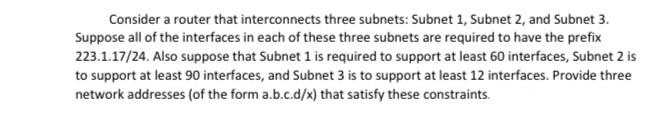 Solved Consider a router that interconnects three subnets: | Chegg.com