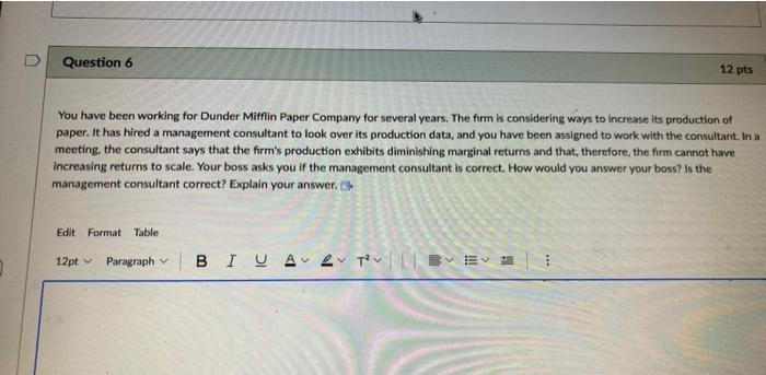 Solved You have been working for Dunder Mifflin Paper | Chegg.com