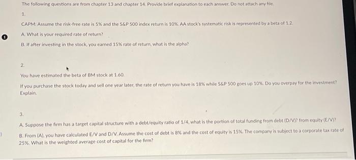 Solved The Following Questions Are From Chapter 13 And | Chegg.com