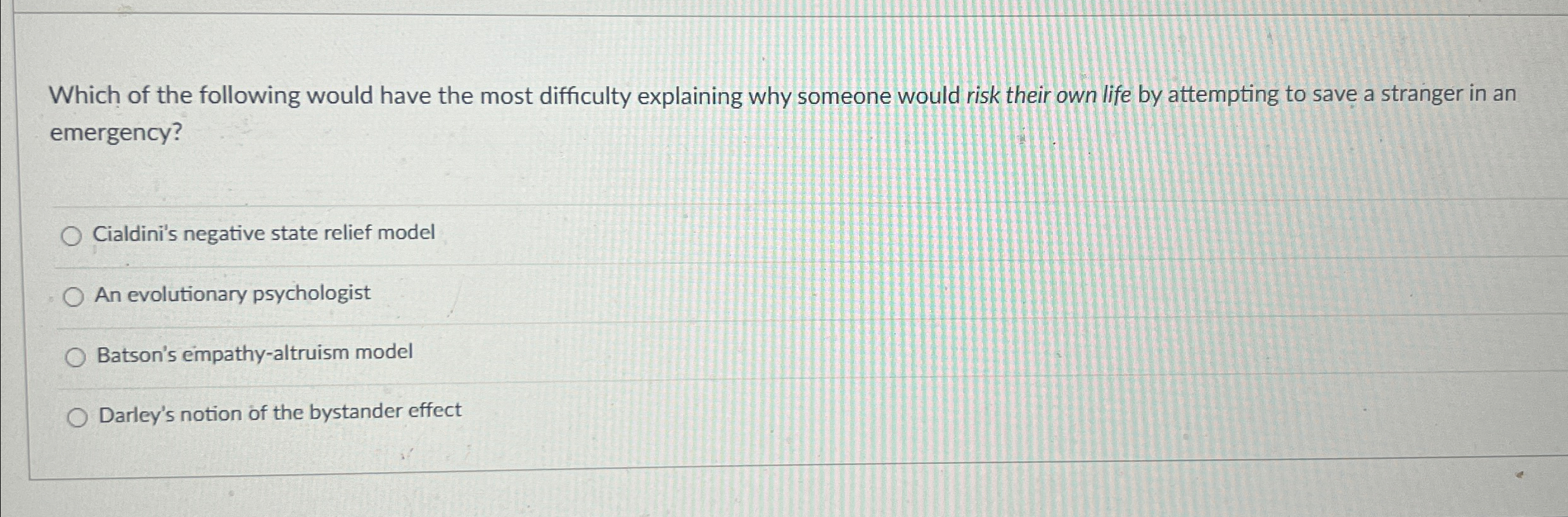 Solved Which of the following would have the most difficulty | Chegg.com