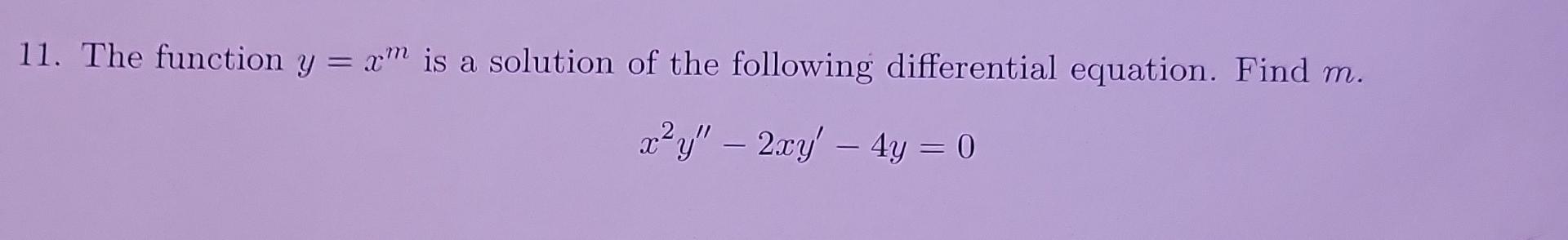 Solved Hello I need help with this differential equation | Chegg.com