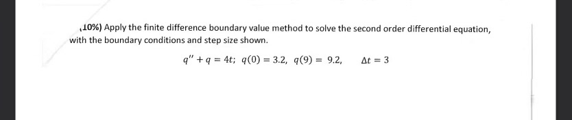 , 10% ﻿Apply the finite difference boundary value | Chegg.com