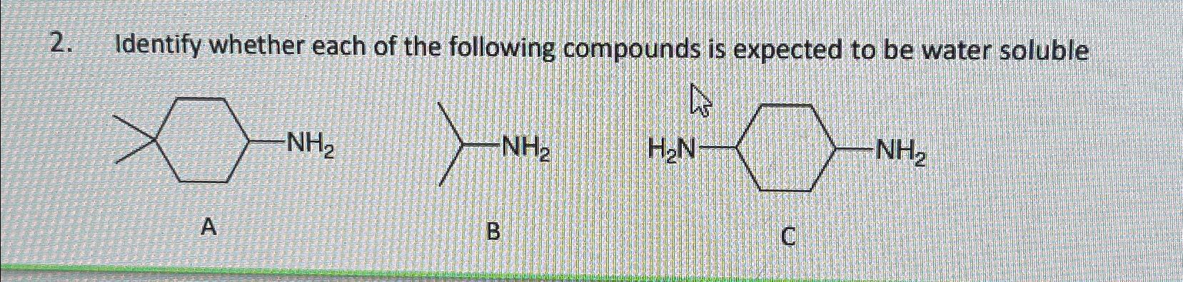 Solved Identify whether each of the following compounds is | Chegg.com