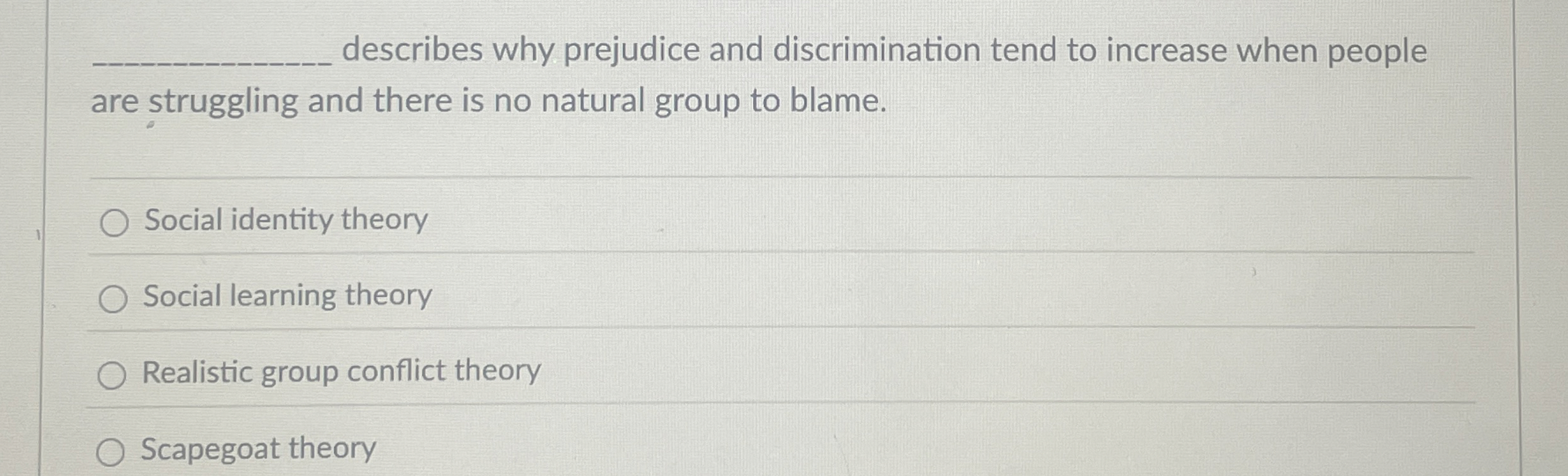 Solved q, ﻿describes why prejudice and discrimination tend | Chegg.com