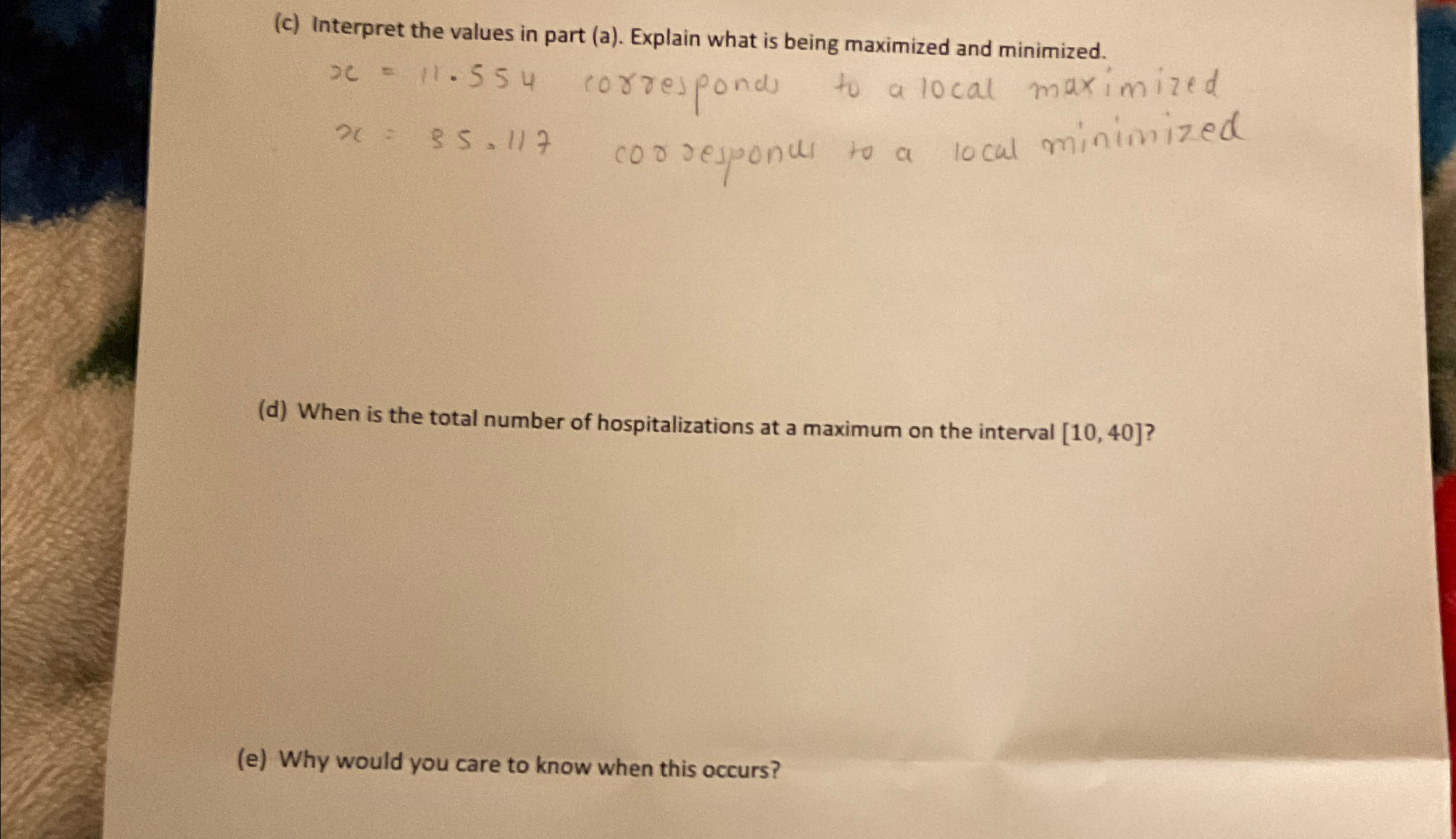 Solved (c) ﻿Interpret the values in part (a). ﻿Explain what | Chegg.com