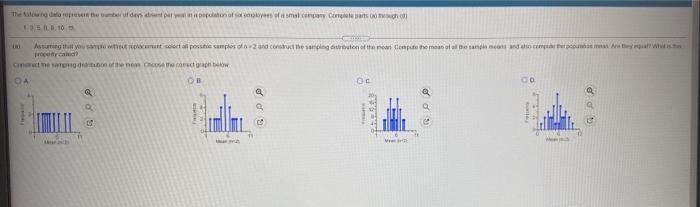 Solved What Is The Mean Of All The Sample Means For N 2 Chegg