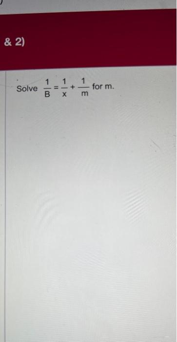 Solved B1=x1+m1 | Chegg.com