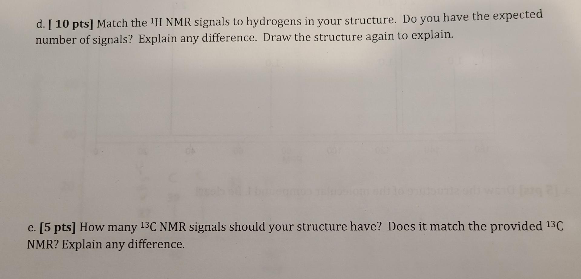Solved NMR Spectrum 1. Use the given spectral data and | Chegg.com