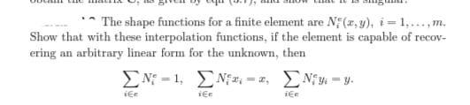 Plot Finite Element Shape Function Solved The shape functions for a finite element are Nf (my), | Chegg.com