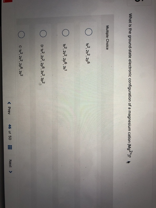 Solved What Is The Groundstate Electronic Configuration
